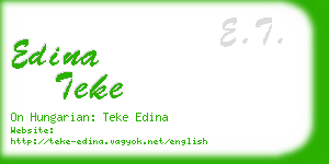 edina teke business card